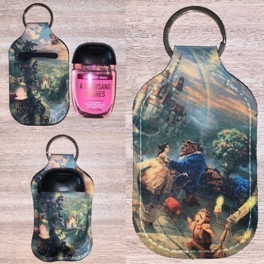 Disney Beauty and the Beast Belle hand sanitizer holder new